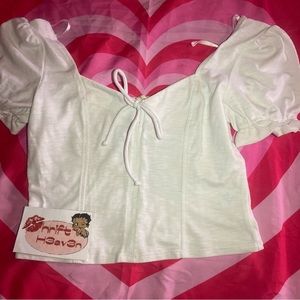 cute white crop top